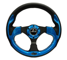 Load image into Gallery viewer, NRG Reinforced Steering Wheel (320mm) Blk w/Blue Trim Steering Wheels NRG