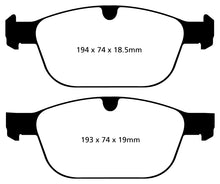 Load image into Gallery viewer, EBC 08+ Volvo XC60 3.0 Turbo Yellowstuff Front Brake Pads Brake Pads - Performance EBC
