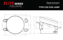 Load image into Gallery viewer, Diode Dynamics Elite Series Type CGX Fog Lamps - Yellow (Pair) Fog Lights Diode Dynamics