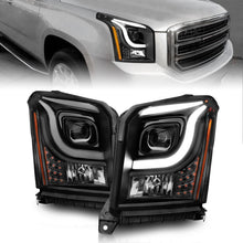 Load image into Gallery viewer, Anzo 15-17 GMC Yukon/Yukon XL Projector Headlights Black Housing/Clear Lens (w/ Light Bars) Headlights ANZO