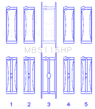 Load image into Gallery viewer, King Chrysler 426CI/440CI V8 OHV1 (STD Size) Crankshaft Main Bearing Set Bearings King Engine Bearings