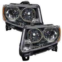 Load image into Gallery viewer, Oracle 11-13 Jeep Grand Cherokee Pre-Assembled Halo Headlights (Non HID) Chrome - Red Headlights ORACLE Lighting