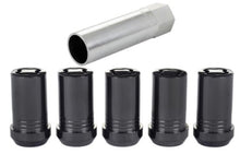 Load image into Gallery viewer, McGard Wheel Lock Nut Set - 5pk. (Cone Seat Tuner) M14X1.5 / 22mm Hex / 1.648in OAL - Black Lug Nuts McGard