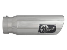 Load image into Gallery viewer, aFe Diesel Exhaust Tip Bolt On Polished 4in Inlex x 5in Outlet x 15in Catback aFe