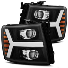 Load image into Gallery viewer, AlphaRex 07-13 Chevy 1500HD PRO-Series Proj Headlight Plank Style Matte Blk w/Activ Light/Seq Signal Headlights AlphaRex