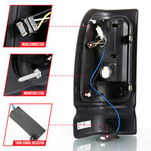 Load image into Gallery viewer, ANZO 1994-2001 Dodge Ram 1500 LED Taillights Plank Style Black w/Clear Lens Tail Lights ANZO