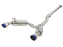 Load image into Gallery viewer, aFe Takeda 3in. to 2.5in. 304 SS C/B Exhaust 08-15 Mitsubishi EVO I4-2.0L (t) - Blue Flamed Tips Catback aFe