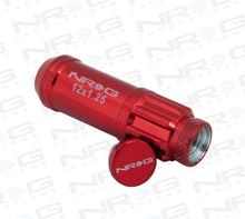 Load image into Gallery viewer, NRG 700 Series M12 X 1.25 Steel Lug Nut w/Dust Cap Cover Set 21 Pc w/Locks & Lock Socket - Red Lug Nuts NRG