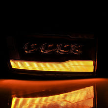 Load image into Gallery viewer, AlphaRex 06-08 Dodge Ram 1500HD NOVA LED ProjHeadlights Plank Style Blk w/Seq Signal/DRL/Amber LED Headlights AlphaRex