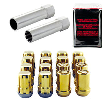 Load image into Gallery viewer, McGard SplineDrive Tuner 4 Lug Install Kit w/Locks & Tool (Cone) M12X1.25 / 13/16 Hex - Gold Lug Nuts McGard
