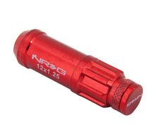 Load image into Gallery viewer, NRG 700 Series M12 X 1.25 Steel Lug Nut w/Dust Cap Cover Set 21 Pc w/Locks & Lock Socket - Red Lug Nuts NRG