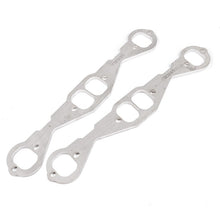 Load image into Gallery viewer, Stainless Works Small Block Chevy Squared Oval Port Header 304SS Exhaust Flanges 1-7/8in Primaries Flanges Stainless Works