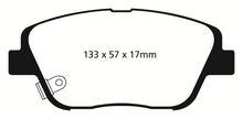 Load image into Gallery viewer, EBC 10-14 Hyundai Sonata 2.0 Turbo Yellowstuff Front Brake Pads Brake Pads - Performance EBC