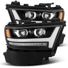 Load image into Gallery viewer, AlphaRex 19-20 Ram 1500HD PRO-Series Proj Headlight Plnk Style Blk w/Activ Light/Seq Signal/Plnk DRL Headlights AlphaRex