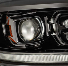 Load image into Gallery viewer, AlphaRex 09-18 Dodge Ram 2500HD LUXX LED Proj Headlights Plank Style Black w/Seq Signal/Smoked DRL Headlights AlphaRex