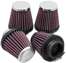 Load image into Gallery viewer, K&N Universal Oval Chrome Filter 1 9/16 in. Flange 3 in. Base 2 inch Top 3 in. Height (4 Per Box) Air Filters - Universal Fit K&N Engineering