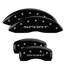 Load image into Gallery viewer, MGP 4 Caliper Covers Engraved Front & Rear 2015/Sport Black Finish Silver Char 2017 Ford Fusion Caliper Covers MGP