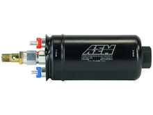 Load image into Gallery viewer, AEM 400LPH High Pressure Inline Fuel Pump - M18x1.5 Female Inlet to M12x1.5 Male Outlet Fuel Pumps AEM