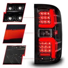 Load image into Gallery viewer, ANZO 15-19 Chevrolet Silverado 2500 HD/3500 HD LED Taillight w/ Sequential Black Housing/Clear Lens Tail Lights ANZO