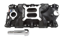 Load image into Gallery viewer, Edelbrock Intake Manifold Perf Eps SBC w/ Oil Fill Tube and Breather Black Intake Manifolds Edelbrock