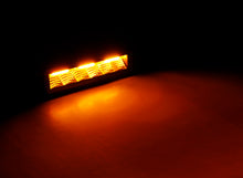Load image into Gallery viewer, Go Rhino Xplor Blackout Combo Series Sixline LED Flood Lights w/Amber (Surface Mount) - Blk (Pair) Light Bars & Cubes Go Rhino