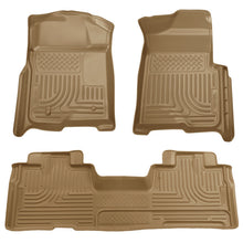 Load image into Gallery viewer, Husky Liners 09-12 Ford F-150 Super Cab WeatherBeater Combo Tan Floor Liners Floor Mats - Rubber Husky Liners