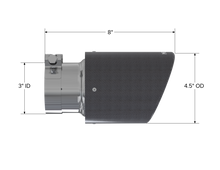 Load image into Gallery viewer, MBRP Universal Carbon Fiber Tip 4.5in OD / 3in Inlet / 7.7in L Tips MBRP
