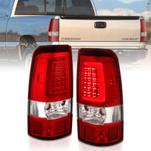 Load image into Gallery viewer, ANZO 2003-2006 Chevy Silverado 1500 LED Taillights Plank Style Chrome With Red/Clear Lens Tail Lights ANZO