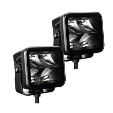 Load image into Gallery viewer, Go Rhino Xplor Blackout Series Cube LED Spot Light Kit (Surface/Threaded Stud Mnt) 2x2 - Blk (Pair) Light Bars & Cubes Go Rhino