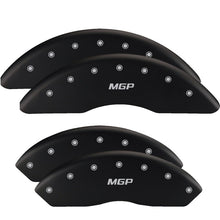 Load image into Gallery viewer, MGP 4 Caliper Covers Engraved Front & Rear MGP Black finish silver ch Caliper Covers MGP