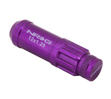 Load image into Gallery viewer, NRG 700 Series M12 X 1.25 Steel Lug Nut w/Dust Cap Cover Set 21 Pc w/Locks & Lock Socket - Purple Lug Nuts NRG