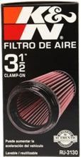 Load image into Gallery viewer, K&N Filter Universal Rubber Filter 3 1/2 inch Flange 4 5/8 inch Base 3 1/2 inch Top 7 inch Height Air Filters - Universal Fit K&N Engineering