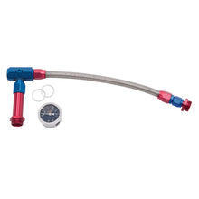 Load image into Gallery viewer, Russell Performance -6 AN to 3/8in Female NPT ProFlex Holley 4150 Dual Inlet Carb Kit (Red/Blue) Carburetor Fuel Inlet Kits Russell