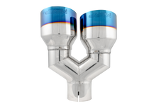 Load image into Gallery viewer, MBRP Burnt End Tip 2.5 ID Dual 4 OD Out 9.5 length Single wall 304 Stainless Steel Driver Side Tail Pipes MBRP