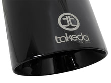 Load image into Gallery viewer, aFe Takeda 409 SS Clamp-On Exhaust Tip 2.5in. Inlet / 4.5in. Outlet / 9in. L - Black Tips aFe