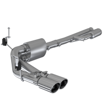 Load image into Gallery viewer, MBRP 2019+ Chevrolet Silverado 1500 4.5L/5.3L Pre-Axle Dual Side Exite w/ 4in OD Tip- T304 Catback MBRP