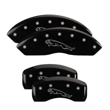 Load image into Gallery viewer, MGP 4 Caliper Covers Engraved Front & Rear MGP Black finish silver ch Caliper Covers MGP