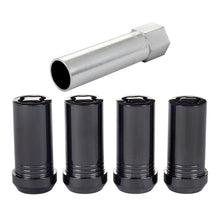 Load image into Gallery viewer, McGard Wheel Lock Nut Set - 4pk. (Tuner / Cone Seat) 1/2-20 / 13/16 Hex / 1.60in. Length - Black Lug Nuts McGard