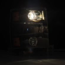 Load image into Gallery viewer, AlphaRex 14-15 Chevy 1500 PRO-Series Projector Headlights Black w/ Sequential Signal & DRL Headlights AlphaRex