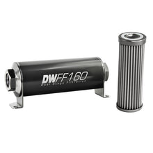 Load image into Gallery viewer, DeatschWerks Stainless Steel 8AN 40 Micron Universal Inline Fuel Filter Housing Kit (160mm) Fuel Filters DeatschWerks