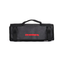 Load image into Gallery viewer, Go Rhino XVenture Gear First Aid Roll - Large (5x5in. Closed) 12oz Waxed Canvas - Black Cargo Boxes & Bags Go Rhino