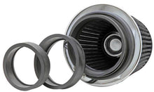 Load image into Gallery viewer, K&N Universal Filter Chrome Round Tapered White - 4in Flange ID x 1.125in Flange Length x 5.5in H Air Filters - Universal Fit K&N Engineering