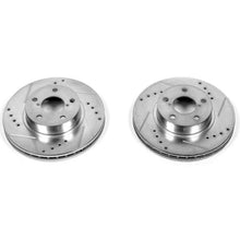 Load image into Gallery viewer, Power Stop 93-01 Subaru Impreza Front Evolution Drilled & Slotted Rotors - Pair Brake Rotors - Slot & Drilled PowerStop