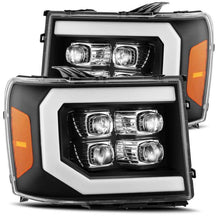 Load image into Gallery viewer, AlphaRex 07-13 GMC 1500HD NOVA LED Proj Headlight Plank Style Gloss Blk w/Activ Light/Seq Signal/DRL Headlights AlphaRex