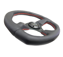 Load image into Gallery viewer, NRG Reinforced Steering Wheel (320mm Horizontal / 330mm Vertical) Leather w/Red Stitching Steering Wheels NRG
