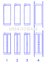 Load image into Gallery viewer, King Nissan VG20E/VG20DET V6 (Size 0.5) Main Bearing Set Bearings King Engine Bearings