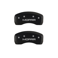 Load image into Gallery viewer, MGP 4 Caliper Covers Engraved Front & Rear MOPAR Red finish silver ch Caliper Covers MGP