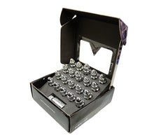 Load image into Gallery viewer, NRG 500 Series M12 X 1.5 Bullet Shape Steel Lug Nut Set - 21 Pc w/Lock Key - Silver Lug Nuts NRG