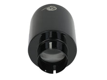Load image into Gallery viewer, aFe Takeda 409 SS Clamp-On Exhaust Tip 2.5in. Inlet / 4.5in. Outlet / 7in. L - Black Tips aFe