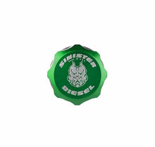 Load image into Gallery viewer, Sinister Diesel 13-17 Dodge/Ram 6.7 Cummins Billet Fuel Plug - Green Oil Caps Sinister Diesel